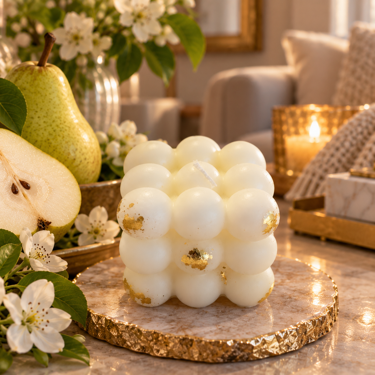 English Pear Bubble Candle