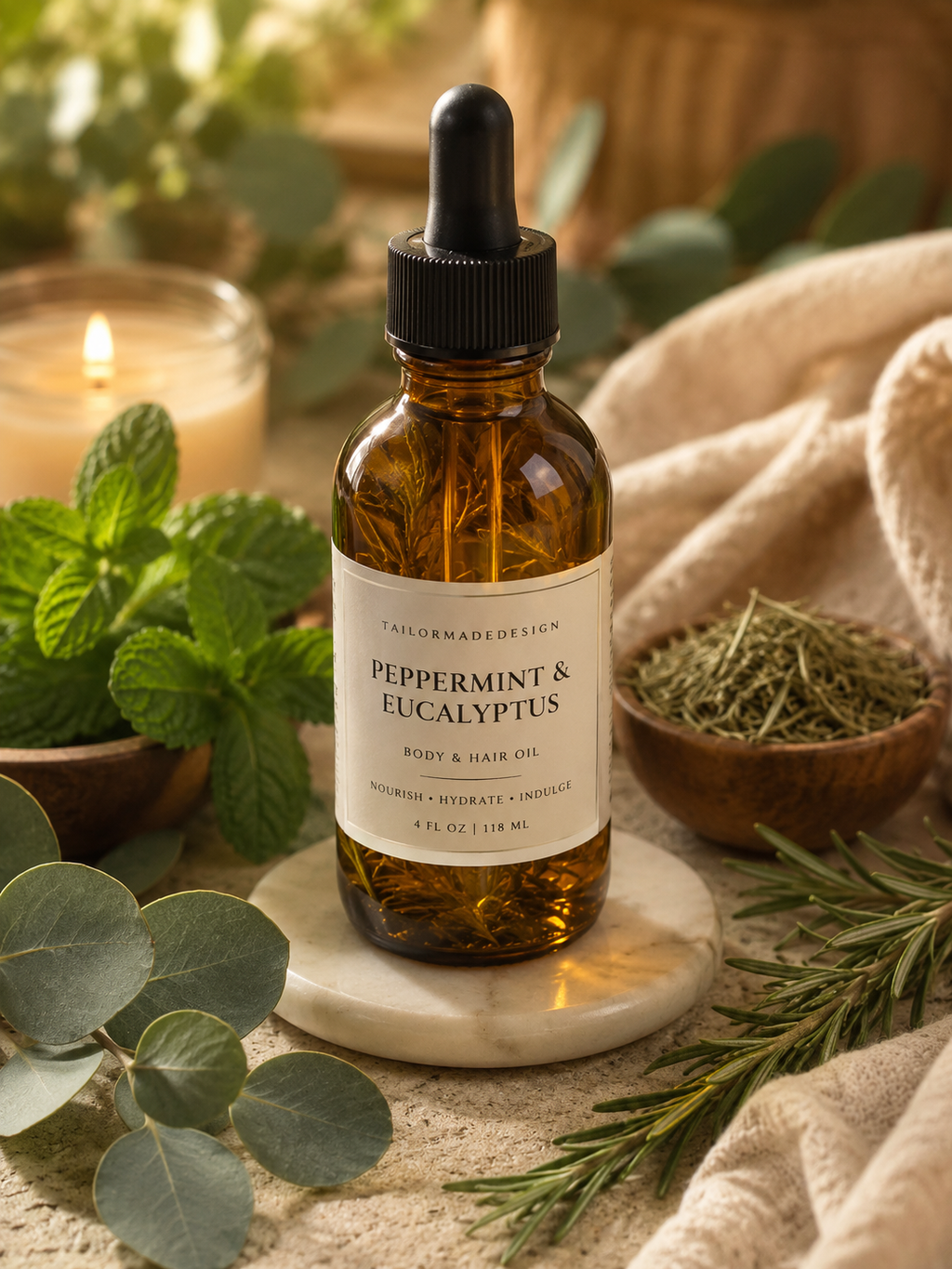Peppermint & Eucalyptus Body and Hair Oil