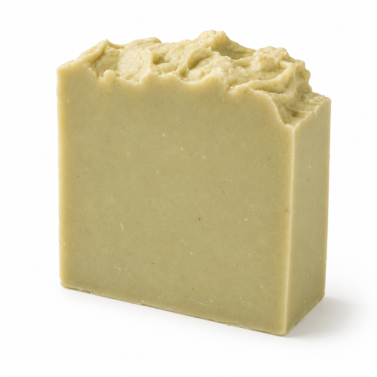 olive oil and peppermint soap bar