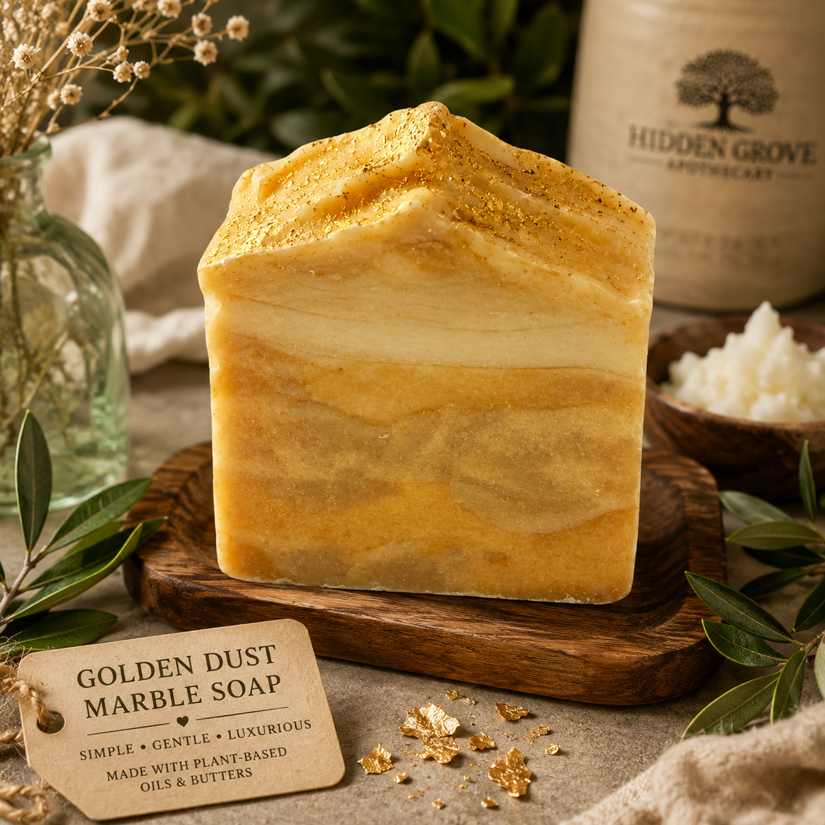 Golden Dust Marble Soap