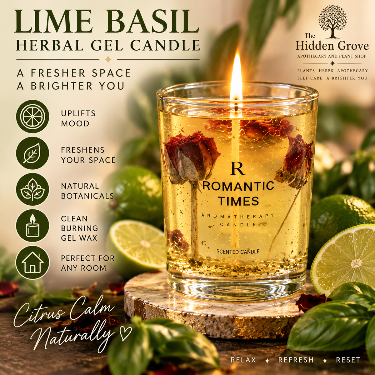 Lime Basil Gel Candle