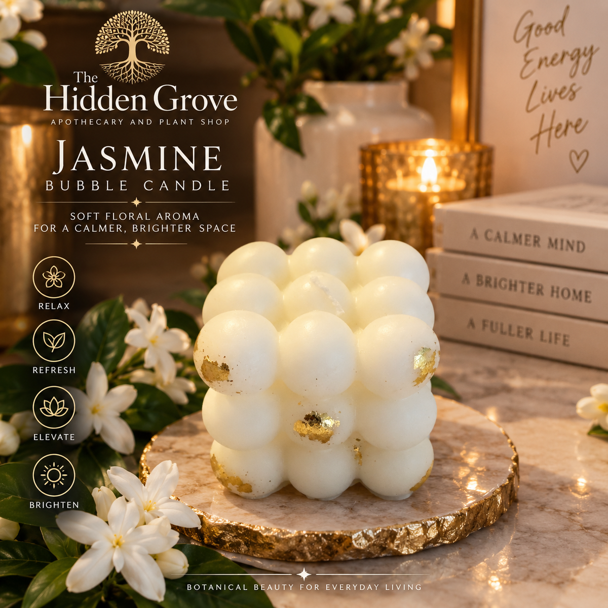 Jasmine Scented Bubbler Candle