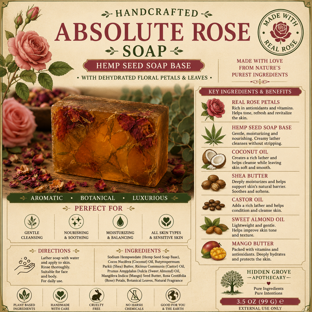 Absolute Rose Soap Bar
